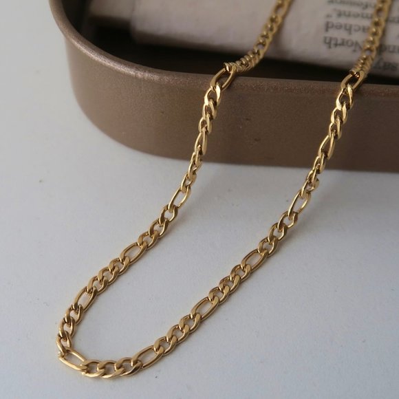 NEW 18K Gold Plated Link Chain Necklace 1 - Picture 4 of 8